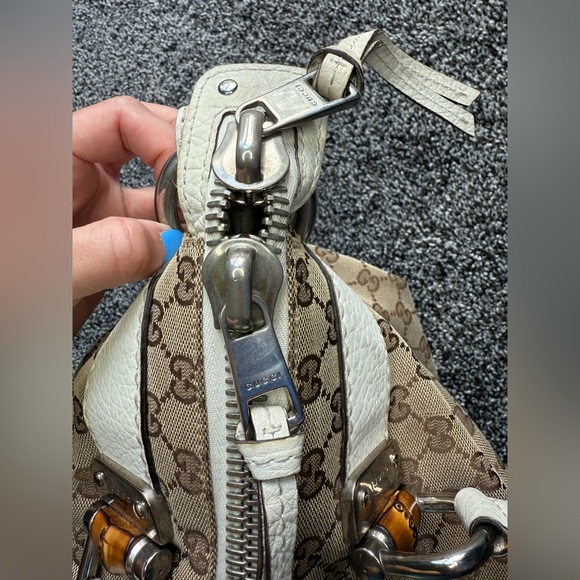 Gucci vintage GG canvas bamboo bar tote - Picture 14 of 16